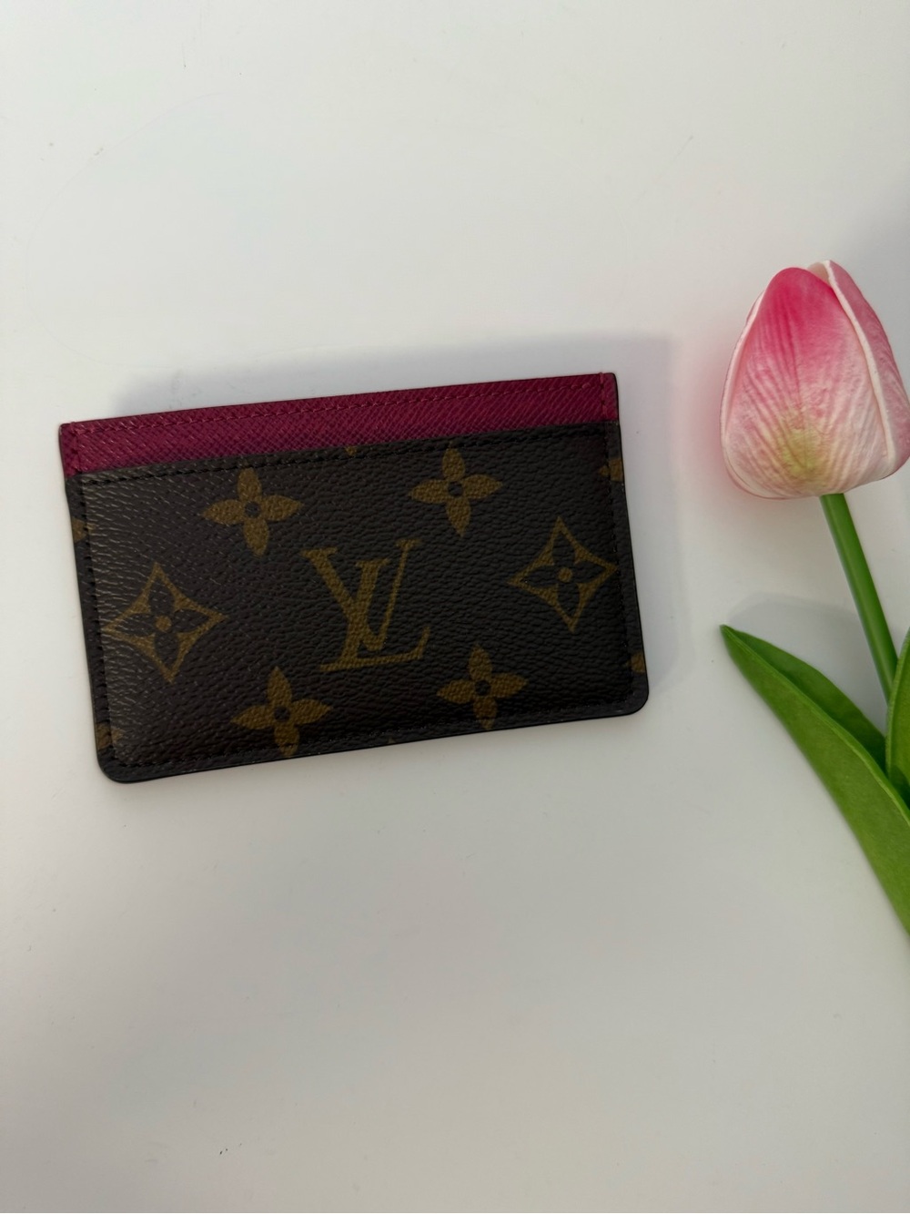 LOUIS VUITTON Card Holder Fuschia